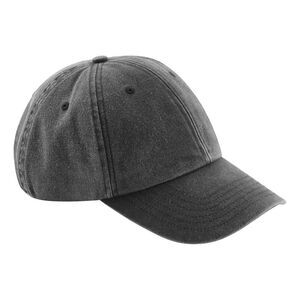 Beechfield Childrens/Kids Vintage Low Profile Baseball Cap / Vintage Black